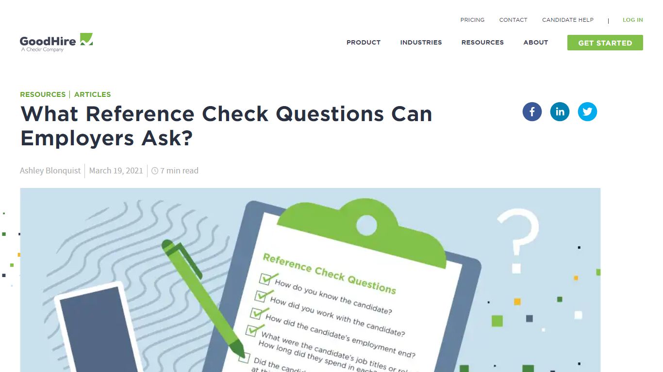 What Reference Check Questions Can Employers Ask? - GoodHire